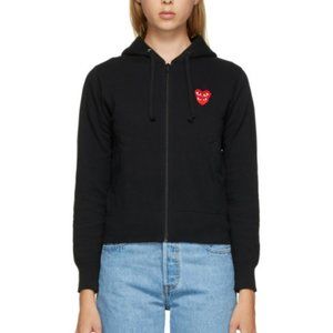 CDG Comme Des Garcons Play Zip-up Hoodie - Size M (fits like S)